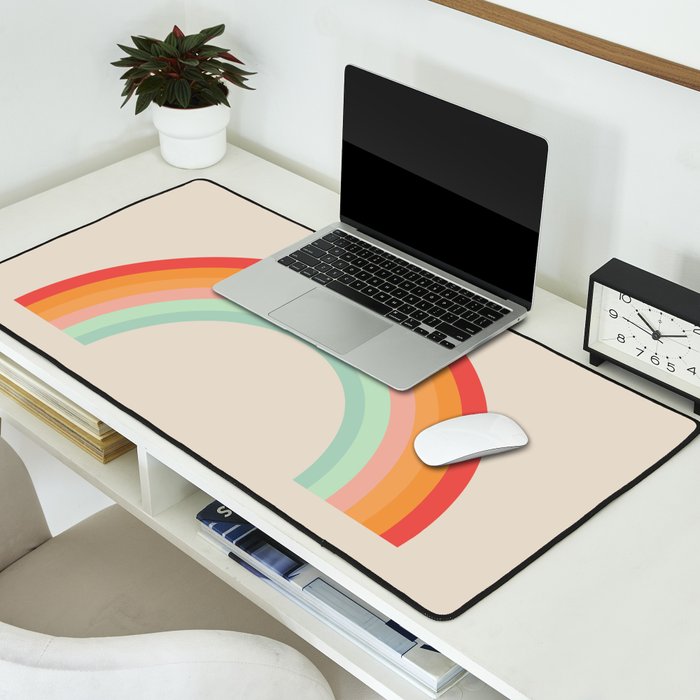 Vintage Rainbow Desk Mat Gallery Image 2
