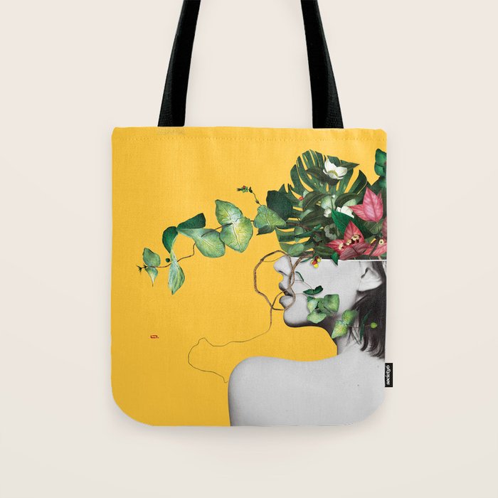 Lady Flowers Tote Bag Gallery Image 1