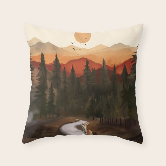 Whispering Pines Throw Pillow Gallery Image 1