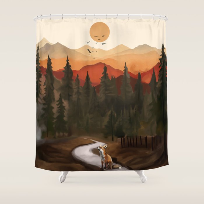 Whispering Pines Shower Curtain Gallery Image 1