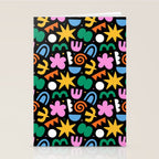 Colorful abstract organic shape doodle pattern Stationery Card Gallery Image 2