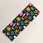 Colorful abstract organic shape doodle pattern Yoga Mat Gallery Image 1