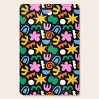 Colorful abstract organic shape doodle pattern Cutting Board Gallery Image 1