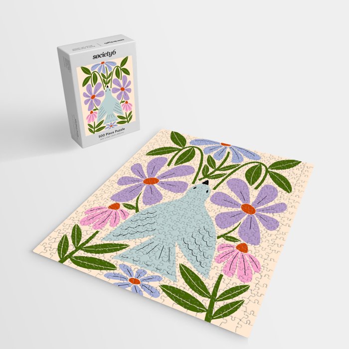 Freedom - Bird and Flowers Jigsaw Puzzle Gallery Image 2