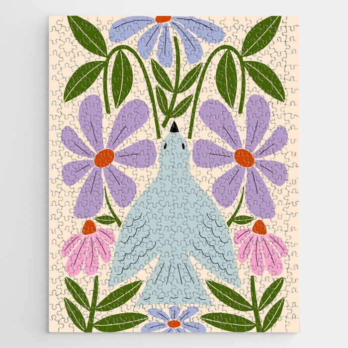 Freedom - Bird and Flowers Jigsaw Puzzle Gallery Image 1