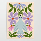 Freedom - Bird and Flowers Poster Gallery Image 4