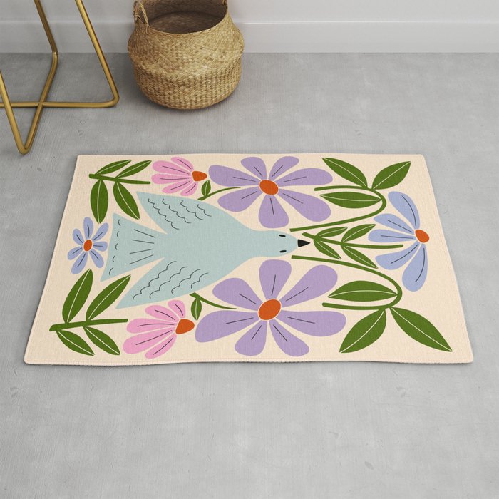 Freedom - Bird and Flowers Rug Gallery Image 1