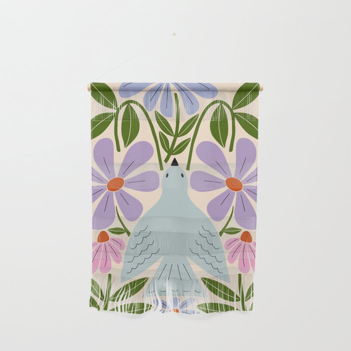 Freedom - Bird and Flowers Wall Hanging Gallery Image 1