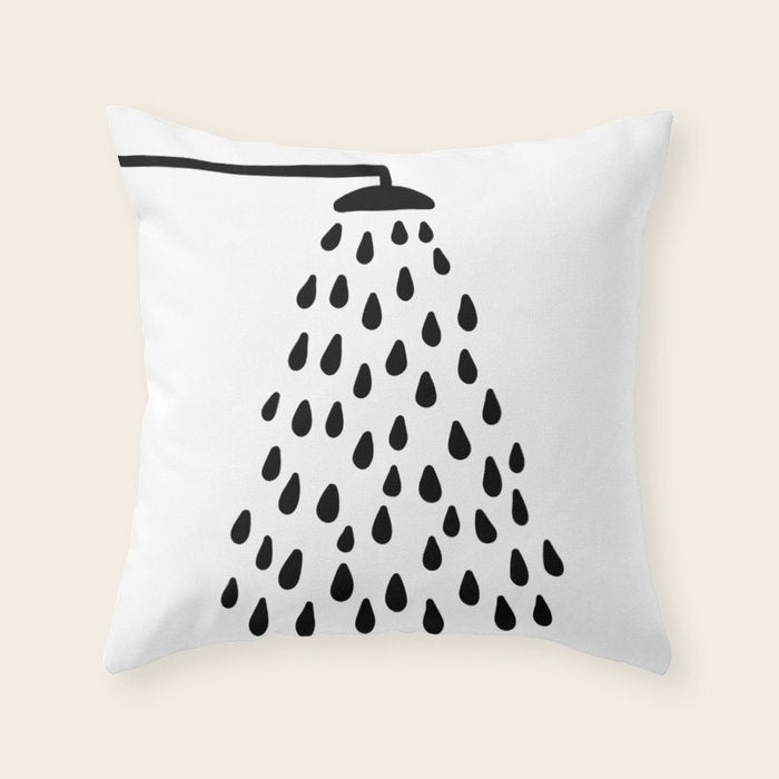 Shower in bathroom Throw Pillow Gallery Image 6