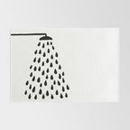 Shower in bathroom Rug Gallery Image 2