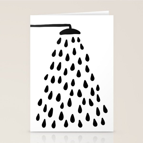 Shower in bathroom Stationery Card Gallery Image 1