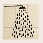 Shower in bathroom Wood Wall Art Gallery Image 1