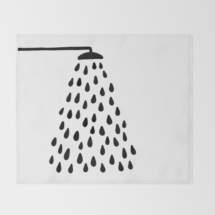 Shower in bathroom Throw Blanket Gallery Image 2