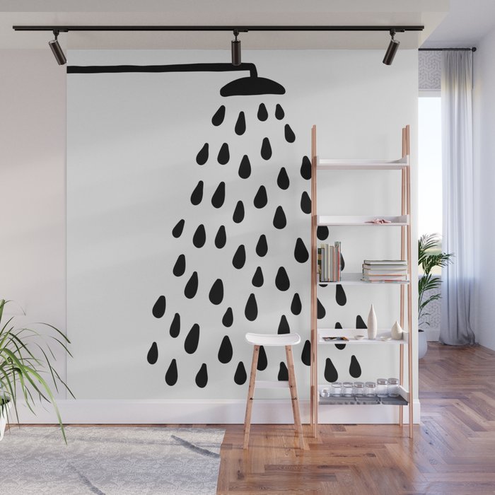 Shower in bathroom Wall Mural Gallery Image 1