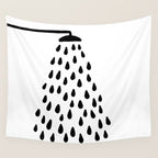Shower in bathroom Wall Tapestry Gallery Image 4