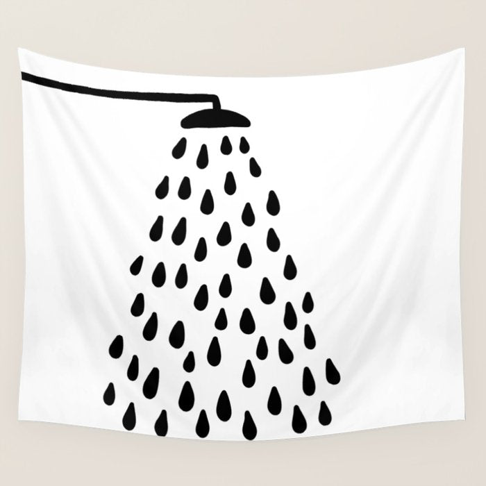 Shower in bathroom Wall Tapestry Gallery Image 4