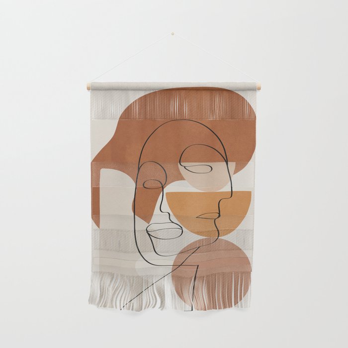 Abstract Clay Faces II Wall Hanging Gallery Image 1