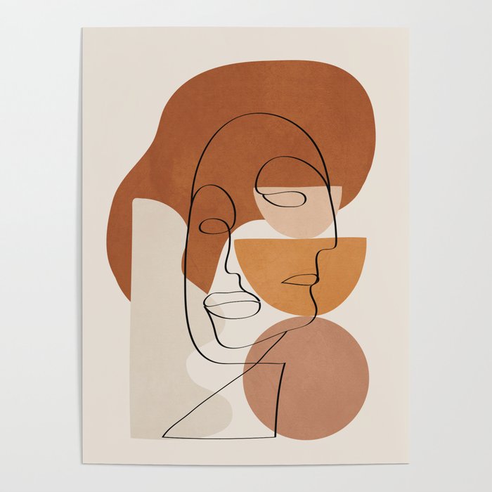 Abstract Clay Faces II Poster Gallery Image 4