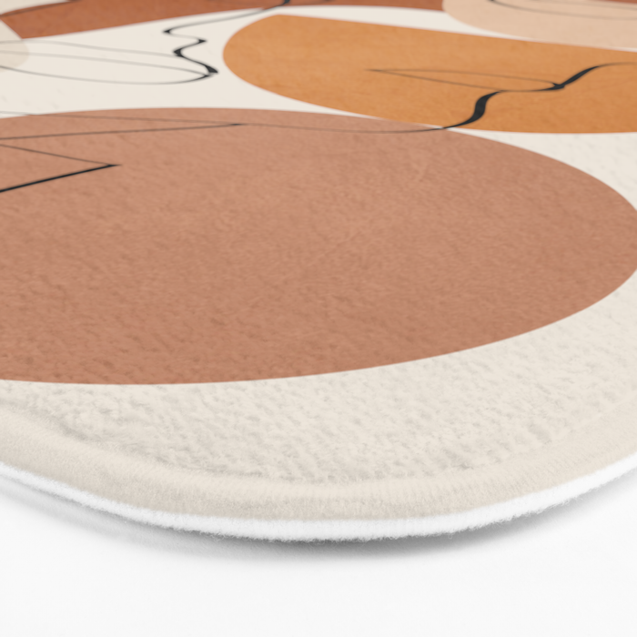 Abstract Clay Faces II Bath Mat Gallery Image 3