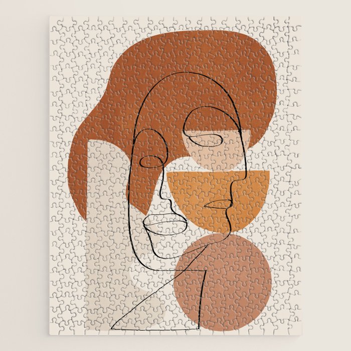 Abstract Clay Faces II Jigsaw Puzzle Gallery Image 1