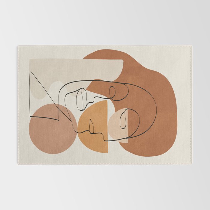 Abstract Clay Faces II Rug Gallery Image 2