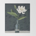 A flower in a vase Throw Blanket Gallery Image 2