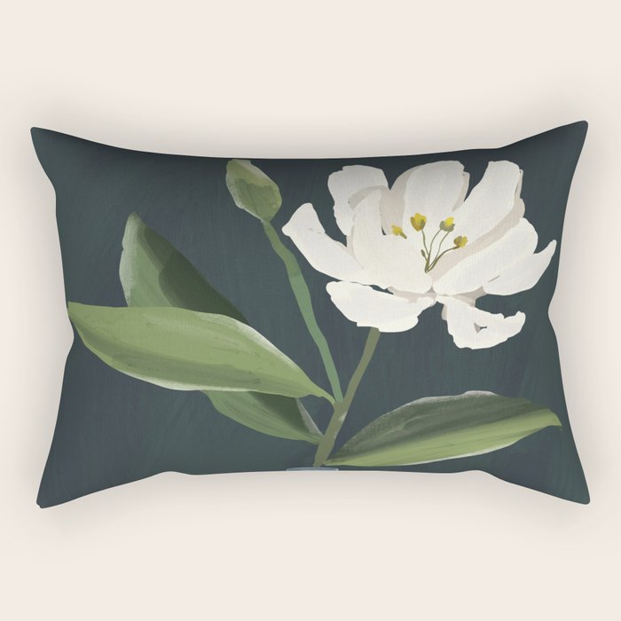 A flower in a vase Rectangular Pillow Gallery Image 2