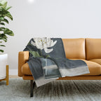 A flower in a vase Throw Blanket Gallery Image 1