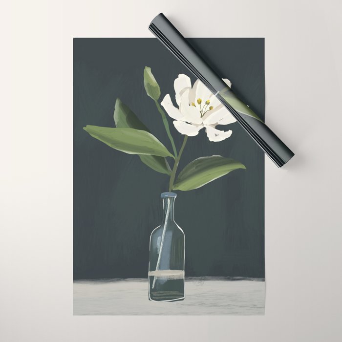 A flower in a vase Wrapping Paper Gallery Image 1