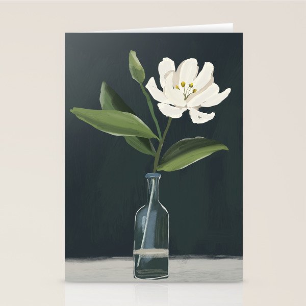 A flower in a vase Stationery Card Gallery Image 1