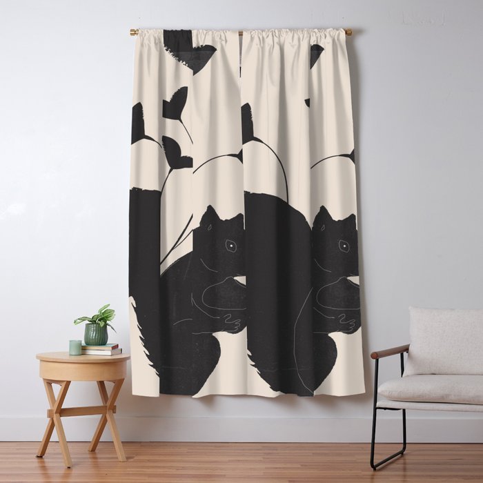 The Abstract Black Squirrel Window Curtain Gallery Image 5