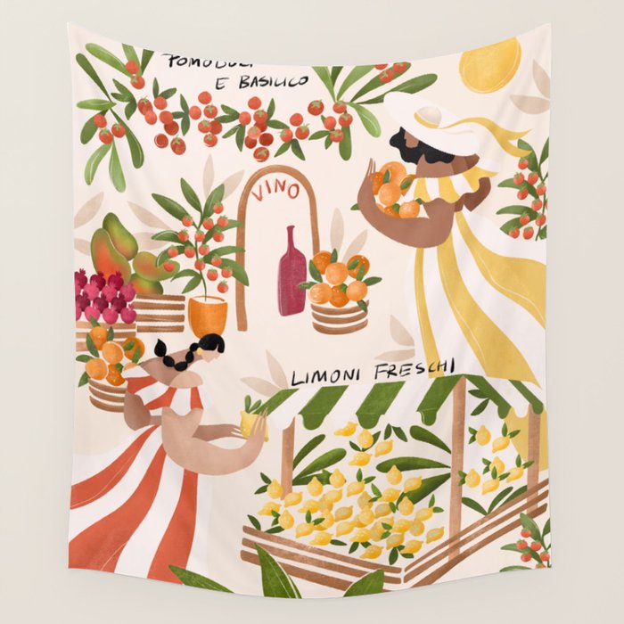 Italian market Wall Tapestry