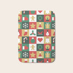 Christmas mosaic geometric pattern Bath Mat Gallery Image 1