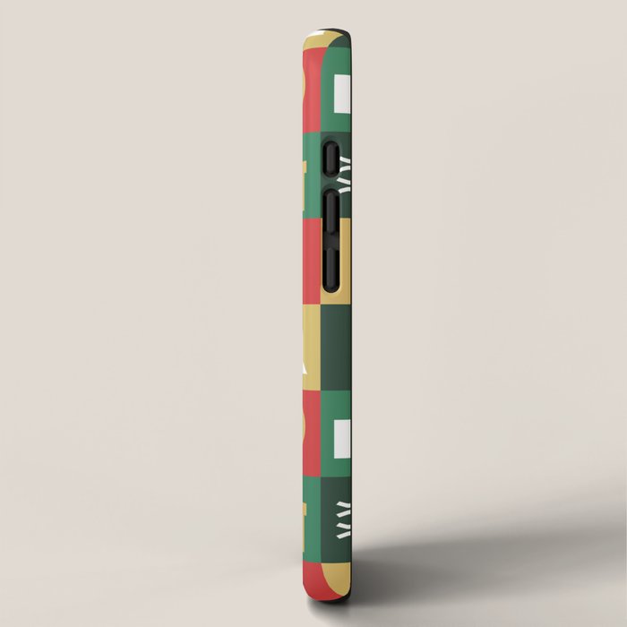 Christmas mosaic geometric pattern iPhone Case Gallery Image 2