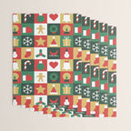 Christmas mosaic geometric pattern Wrapping Paper Gallery Image 3