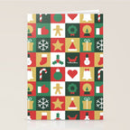 Christmas mosaic geometric pattern Stationery Card Gallery Image 2
