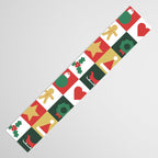Christmas mosaic geometric pattern Table Runner Gallery Image 3