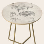 Table Tennis Patent - Tennis Art - Antique Side Table Gallery Image 2