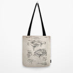 Table Tennis Patent - Tennis Art - Antique Tote Bag Gallery Image 2