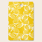 Yellow tropical hibiscus flower art pattern Cutting Board Gallery Image 1