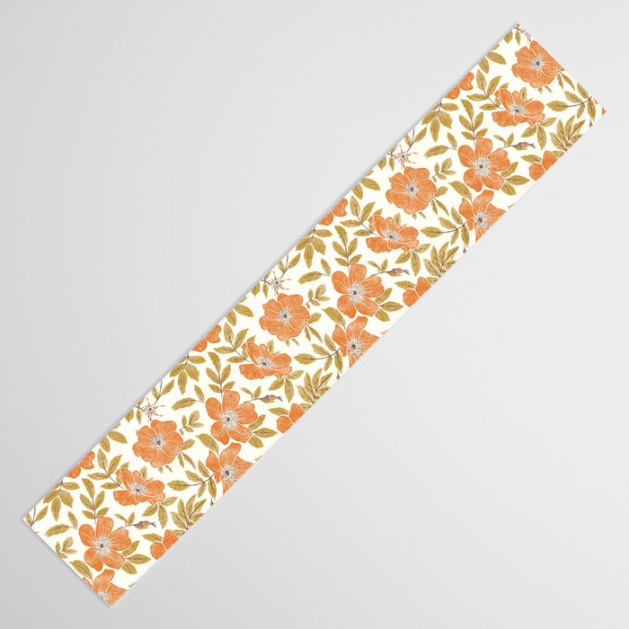 Wild Mountain Roses - vintage autumn leaves  Table Runner Gallery Image 3