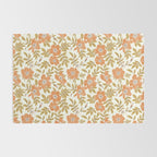 Wild Mountain Roses - vintage autumn leaves  Rug Gallery Image 2