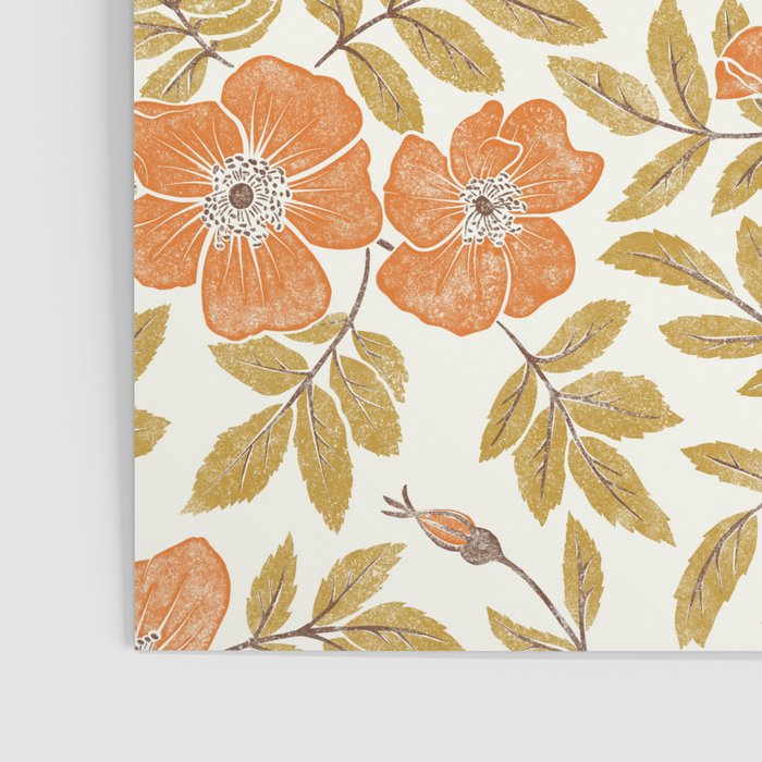Wild Mountain Roses - vintage autumn leaves  Poster Gallery Image 3