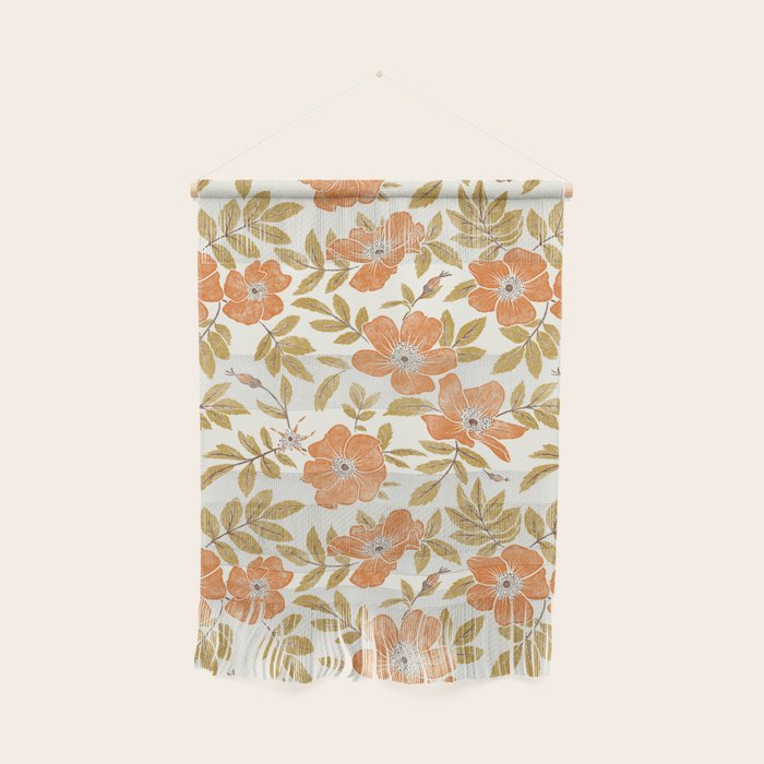 Wild Mountain Roses - vintage autumn leaves  Wall Hanging Gallery Image 1