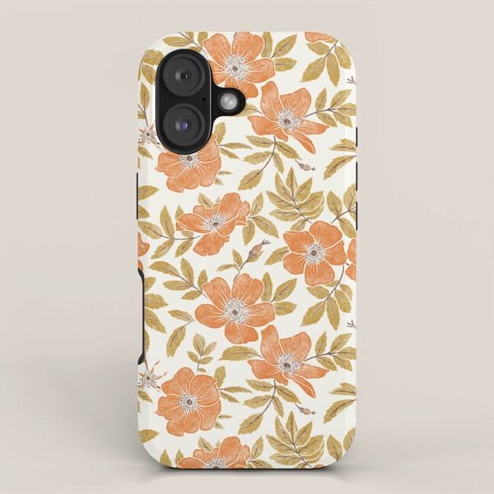 Wild Mountain Roses - vintage autumn leaves  iPhone Case Gallery Image 1