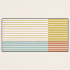 Color Block Line Abstract IX Coastal Beachy Desk Mat Gallery Image 3