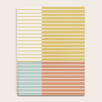 Color Block Line Abstract IX Coastal Beachy Notebook Gallery Image 4