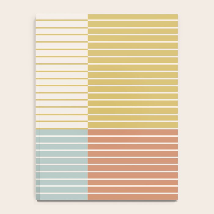 Color Block Line Abstract IX Coastal Beachy Notebook Gallery Image 4