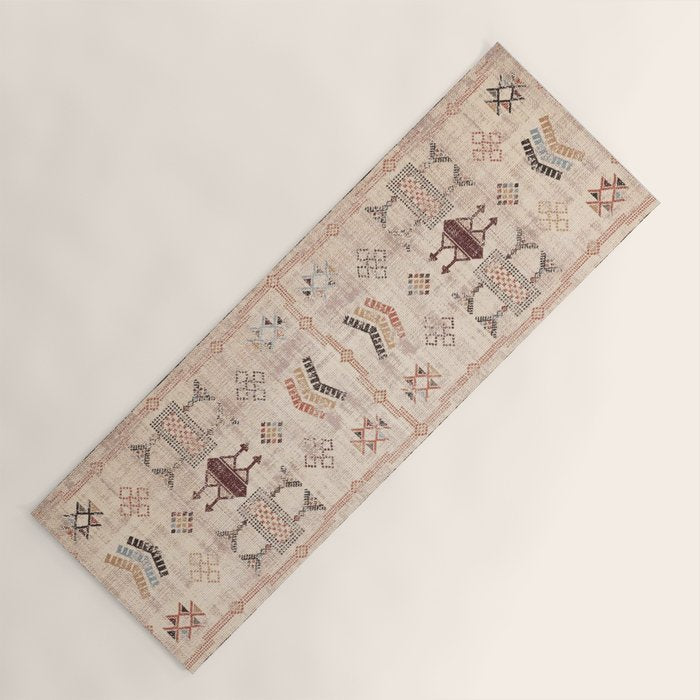 Moroccan Traditional Carpet Arwtork 11 Yoga Mat Gallery Image 1