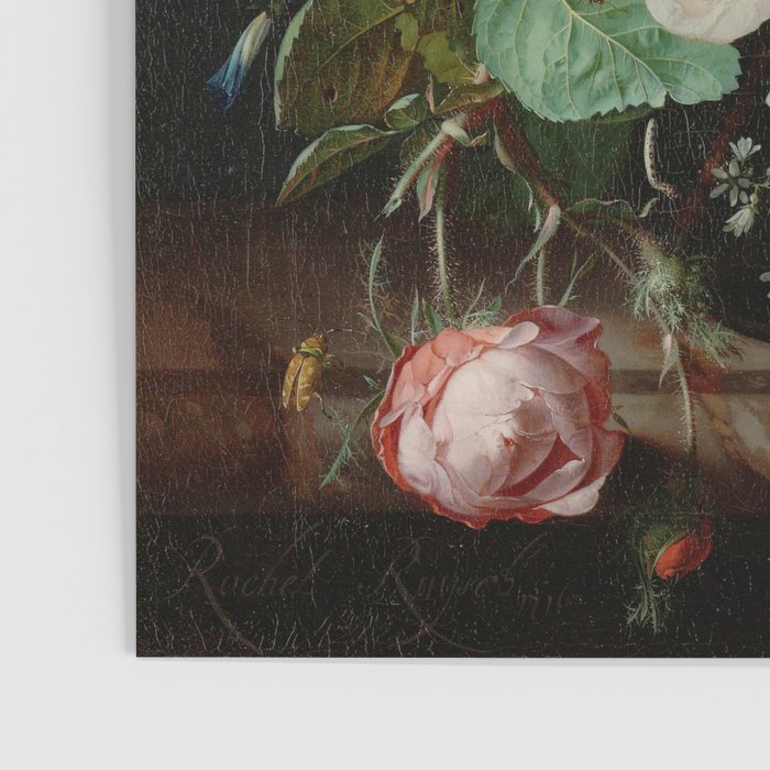 Still Life with Flowers on a Marble Tabletop, Rachel Ruysch, 1716 Poster Gallery Image 3